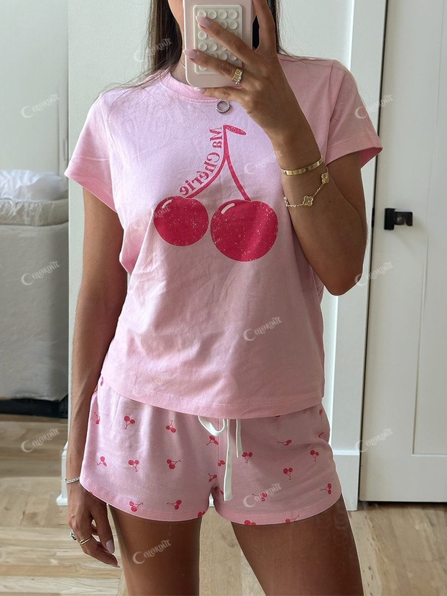 Women's Home Comfort Short Sleeve Shorts Pajama Set