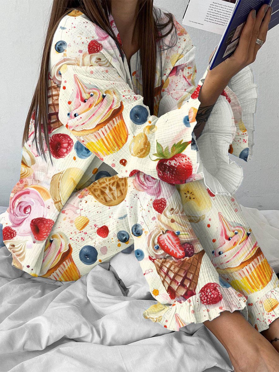Women's Delicious Ice Cream Pajama Set