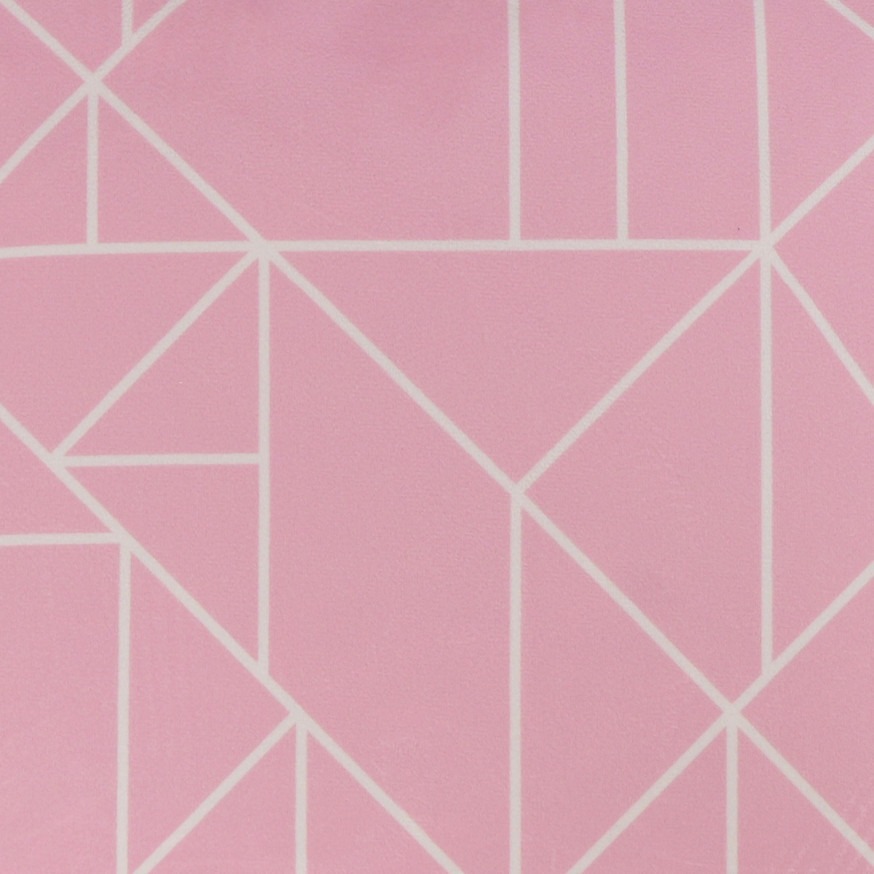 Geometric Print Pink Outdoor Cushion