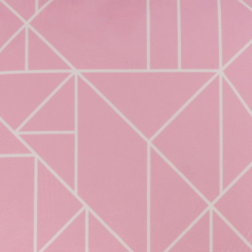 Geometric Print Pink Outdoor Cushion