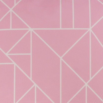 Geometric Print Pink Outdoor Cushion