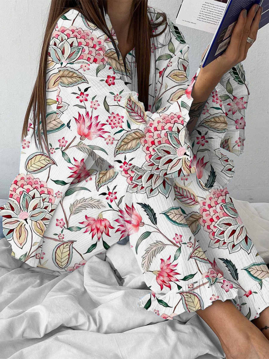 Women's Classic Floral Art Pajama Set