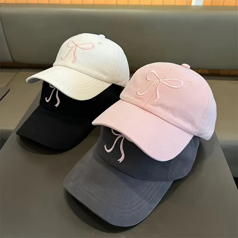 Women's Adjustable Cute Bow Baseball Cap