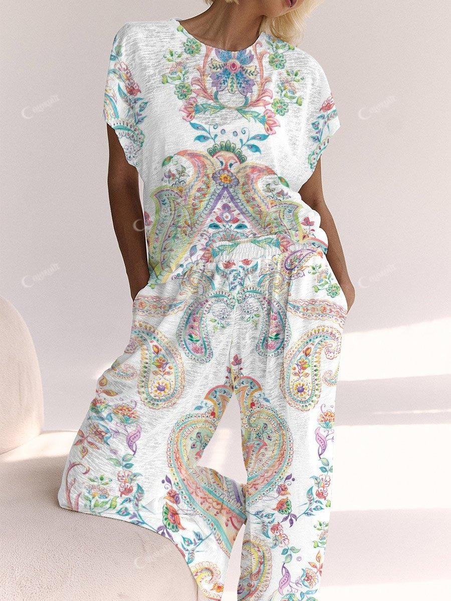 Women's Bohemian Printed Lounge Set