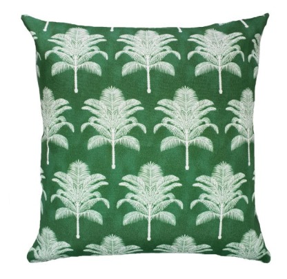 Emerald Green Palms Outdoor Cushion