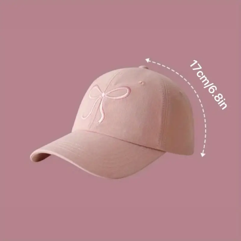Women's Adjustable Cute Bow Baseball Cap