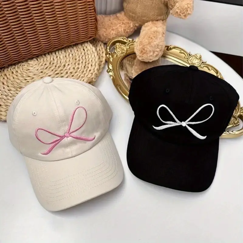 Women's Adjustable Cute Bow Baseball Cap