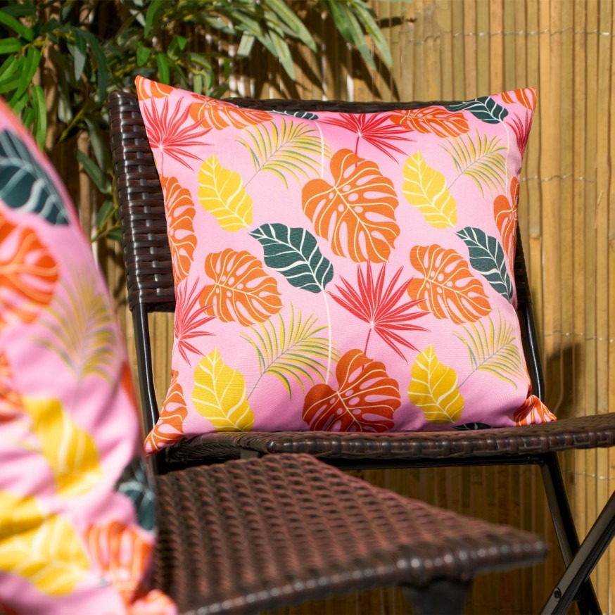 Tropical Style Pink Cushion Covers 
