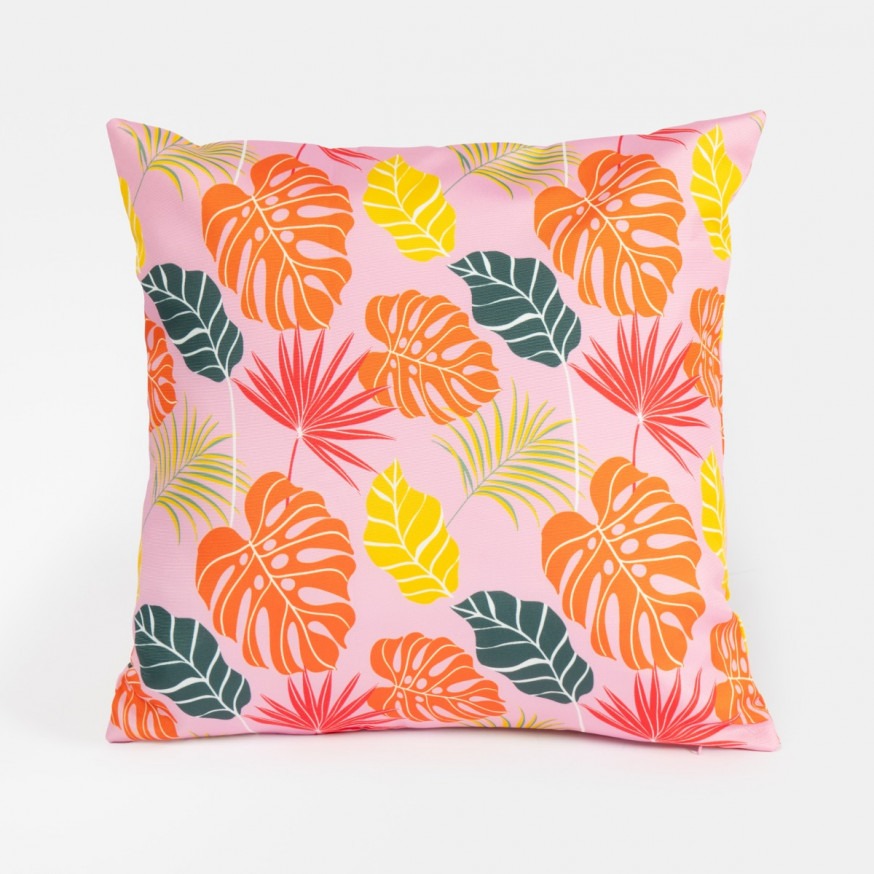 Tropical Style Pink Cushion Covers 