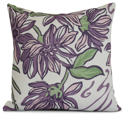  Purple Floral Outdoor Cushion