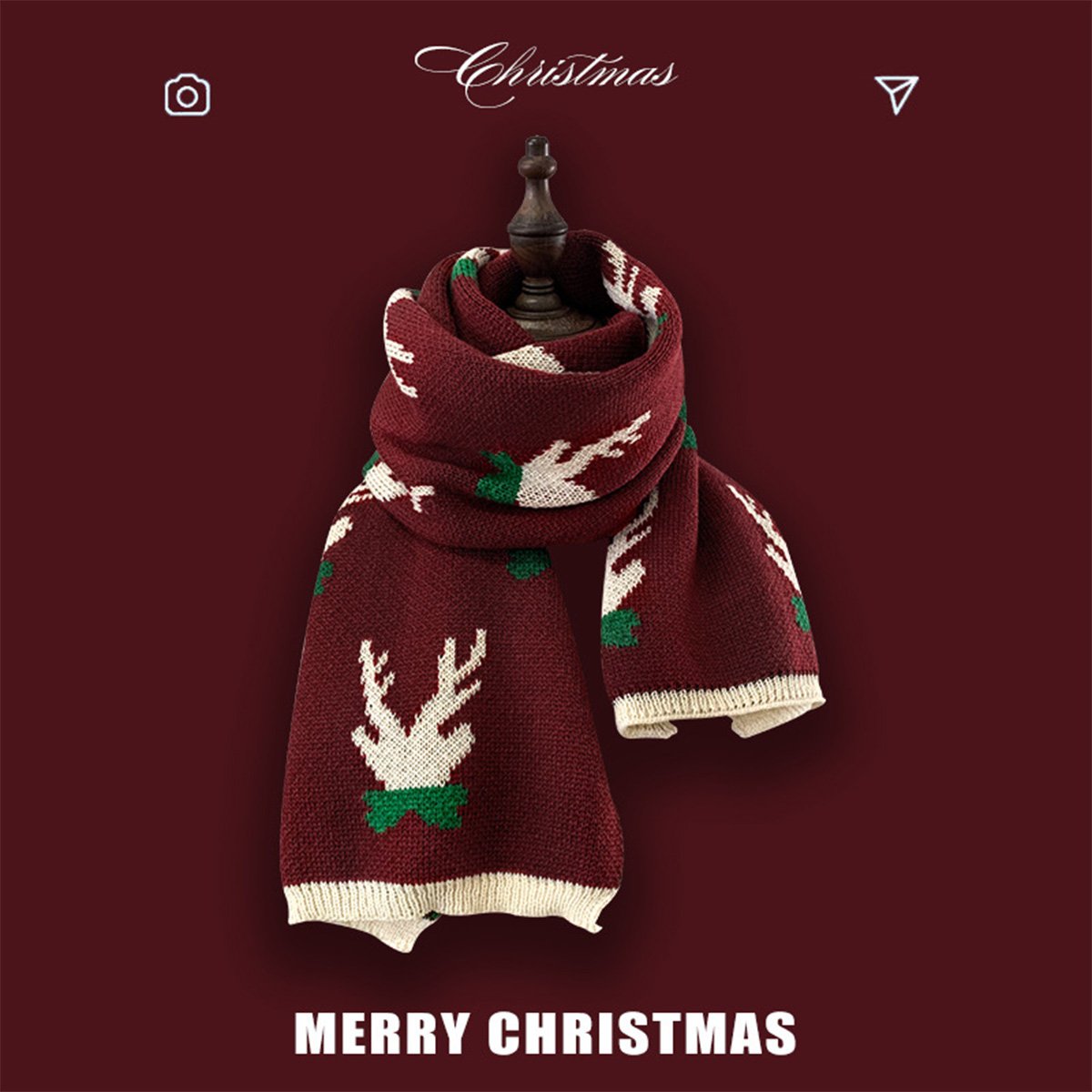 Christmas Ankola Red Scarf