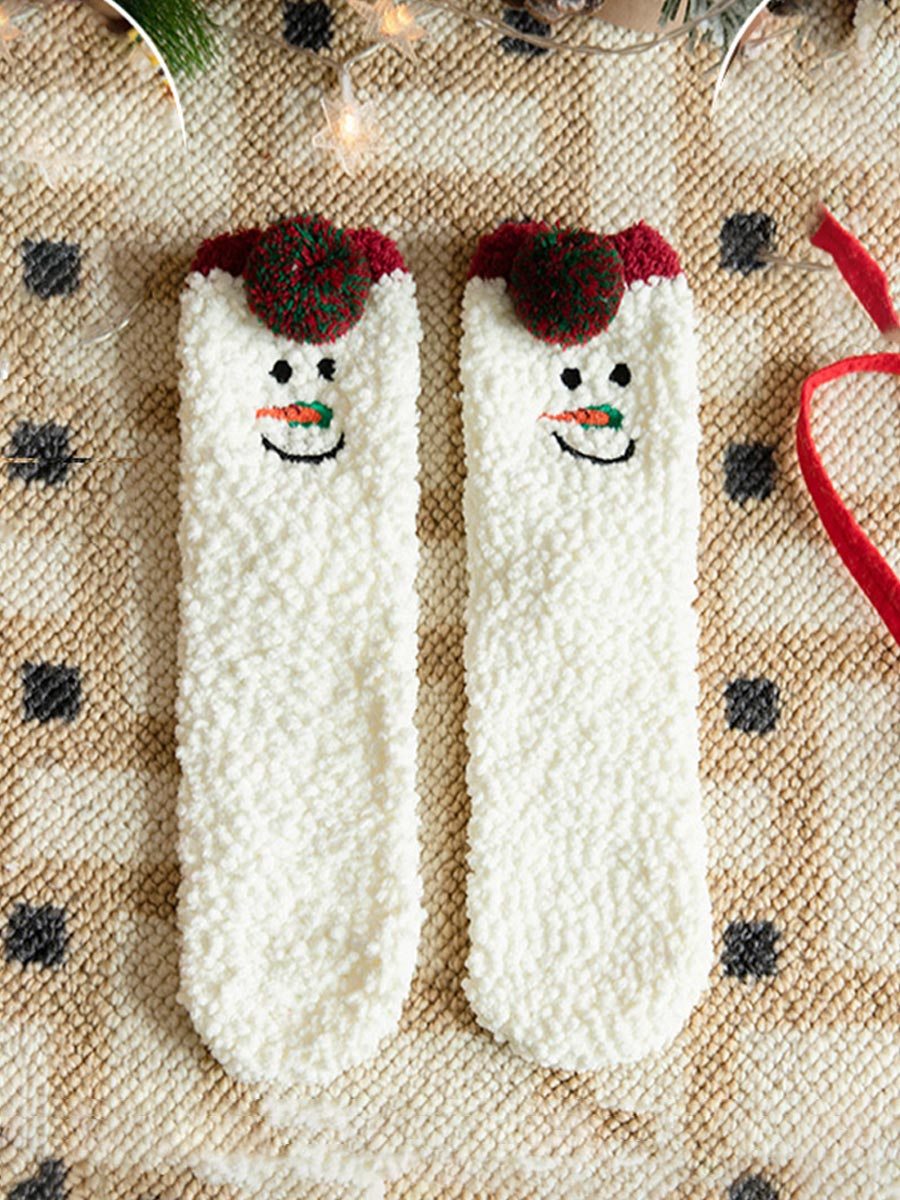 Coral Fleece Christmas Gift Christmas Animal Socks for Men and Women