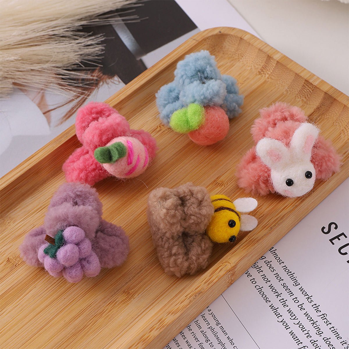 Headgear Plush Bear Rabbit Hair Clip – ColorDate