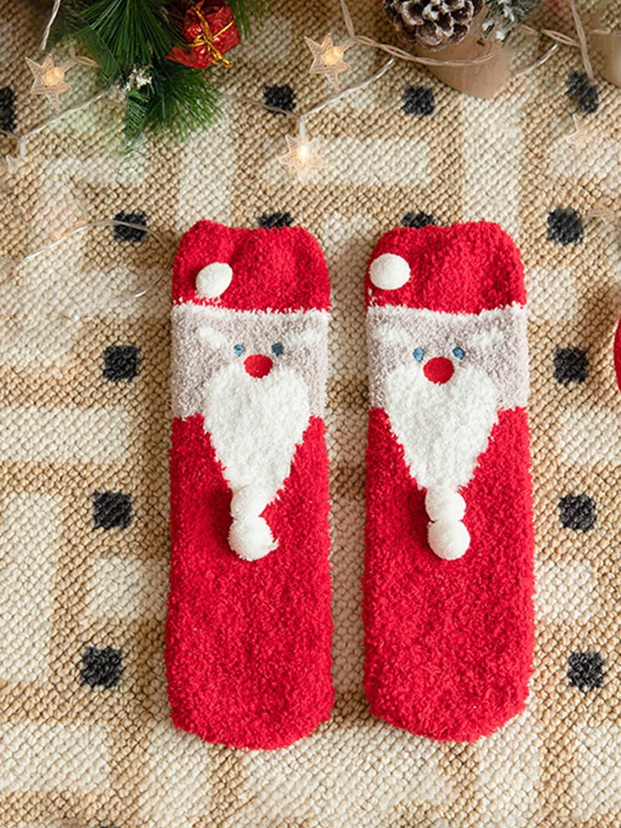 Coral Fleece Christmas Gift Christmas Animal Socks for Men and Women