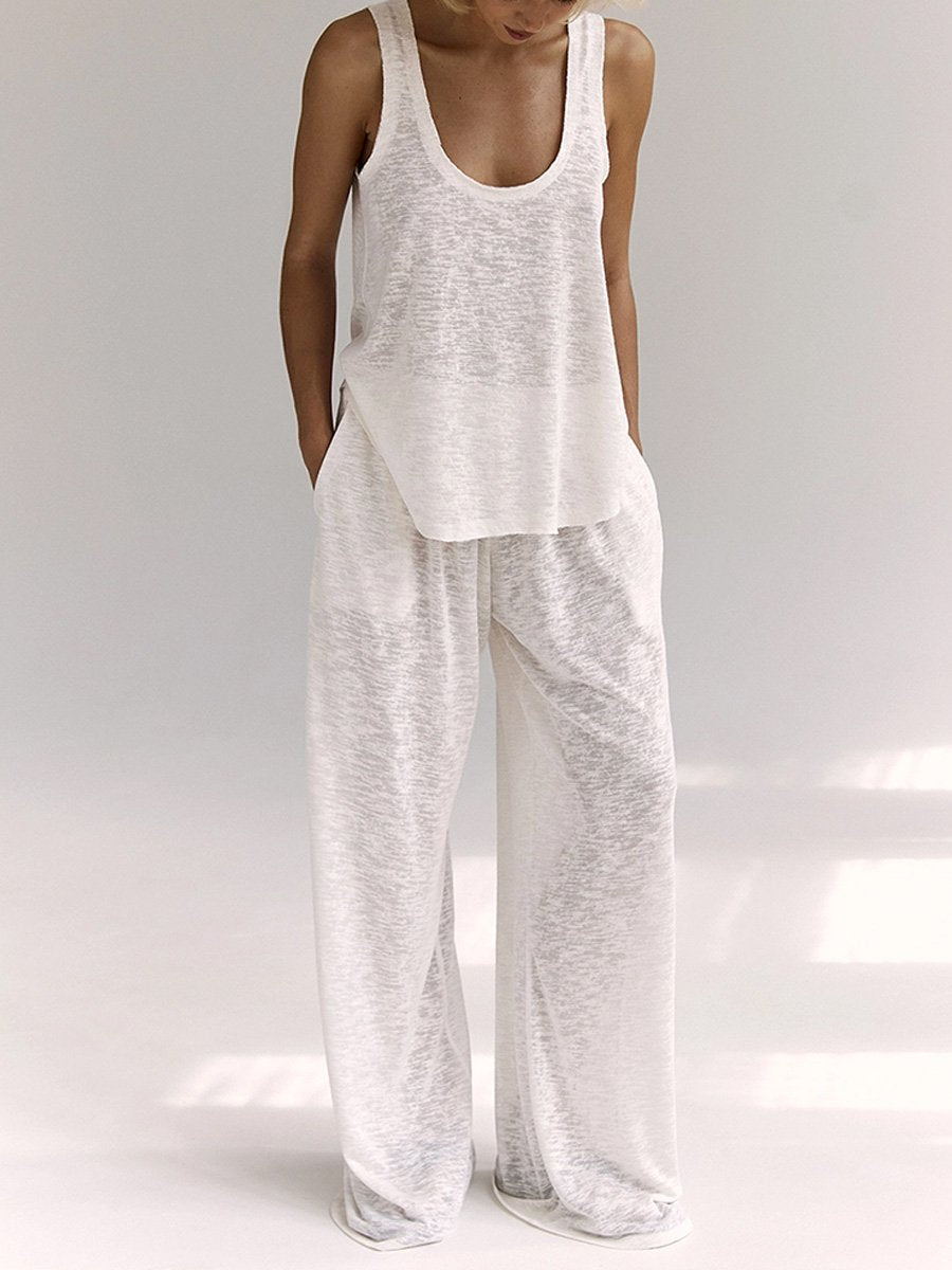 Women's Cotton Vest Lounge Clothes Set