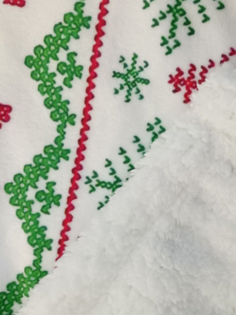 Christmas Printed Elk Snowman Gingerbread Man Snowflake Sofa Blanket