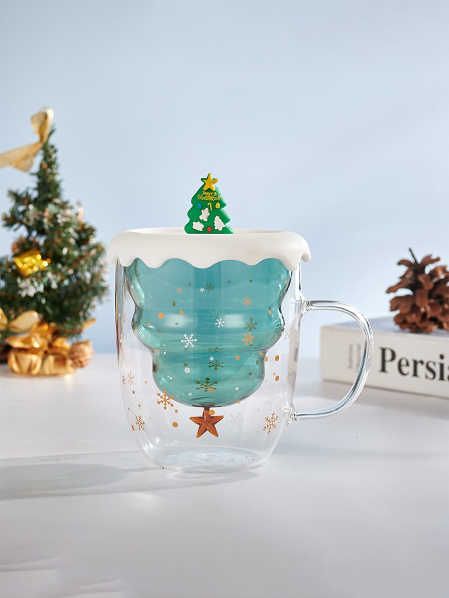 Creative Double Layer Christmas Gift Cup with Lid