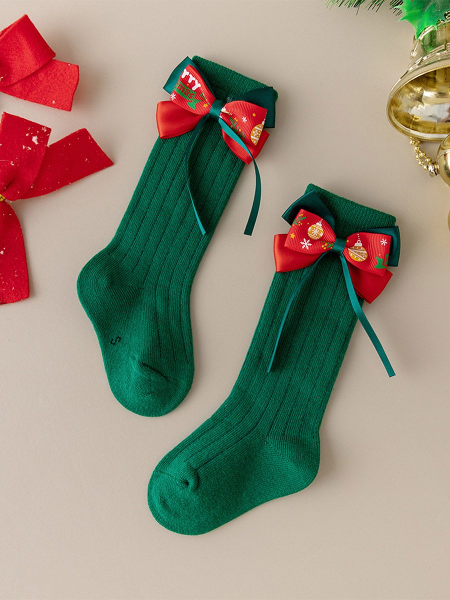 Children's Bow Christmas Stockings