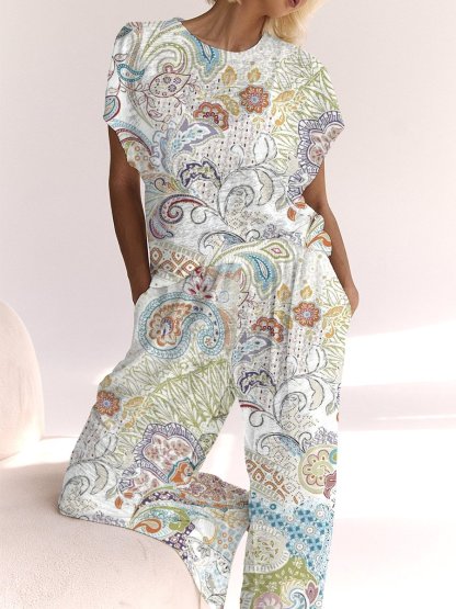 Women's Bohemian Printed Lounge Set