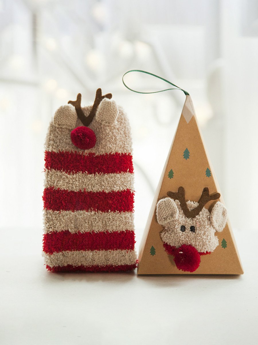 Women's Thick Coral Fleece 3D Christmas Socks