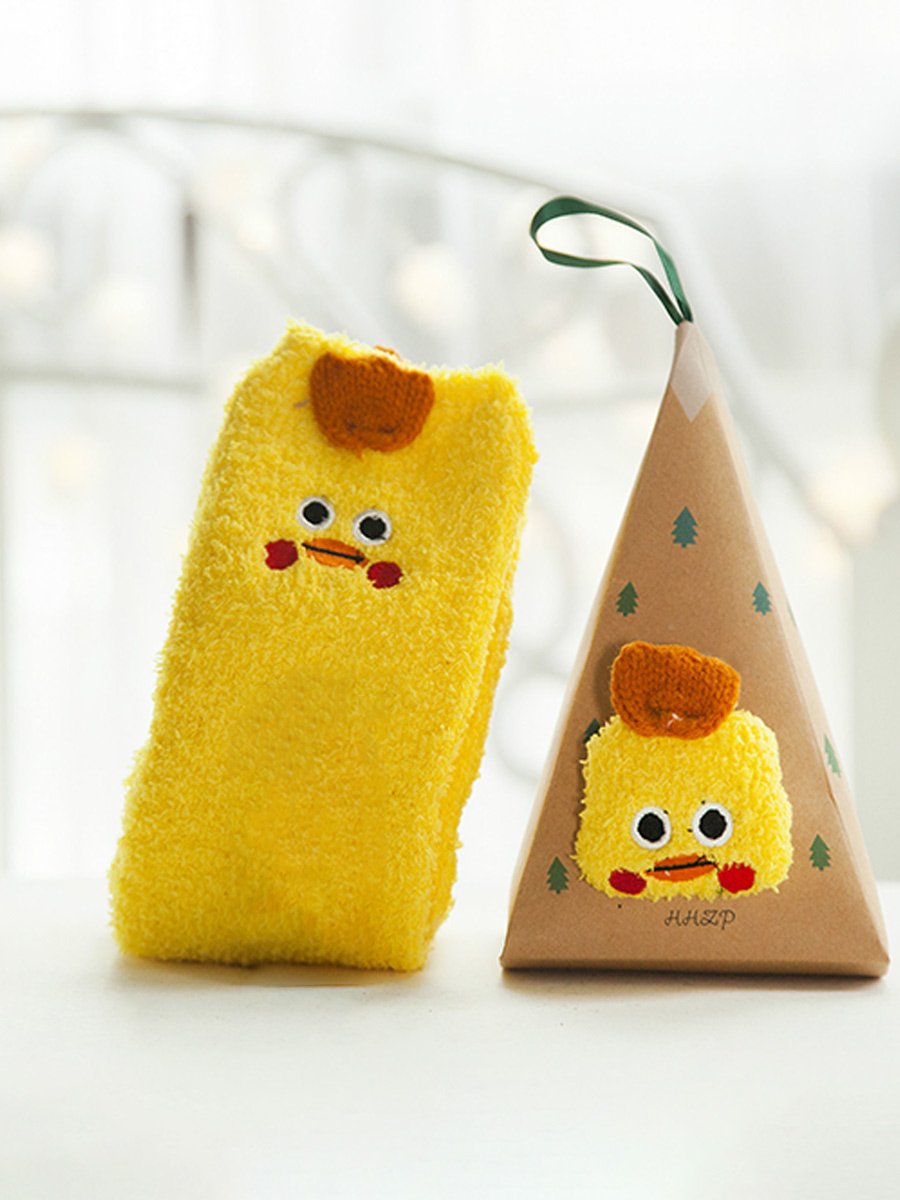 Women's Thick Coral Fleece 3D Christmas Socks