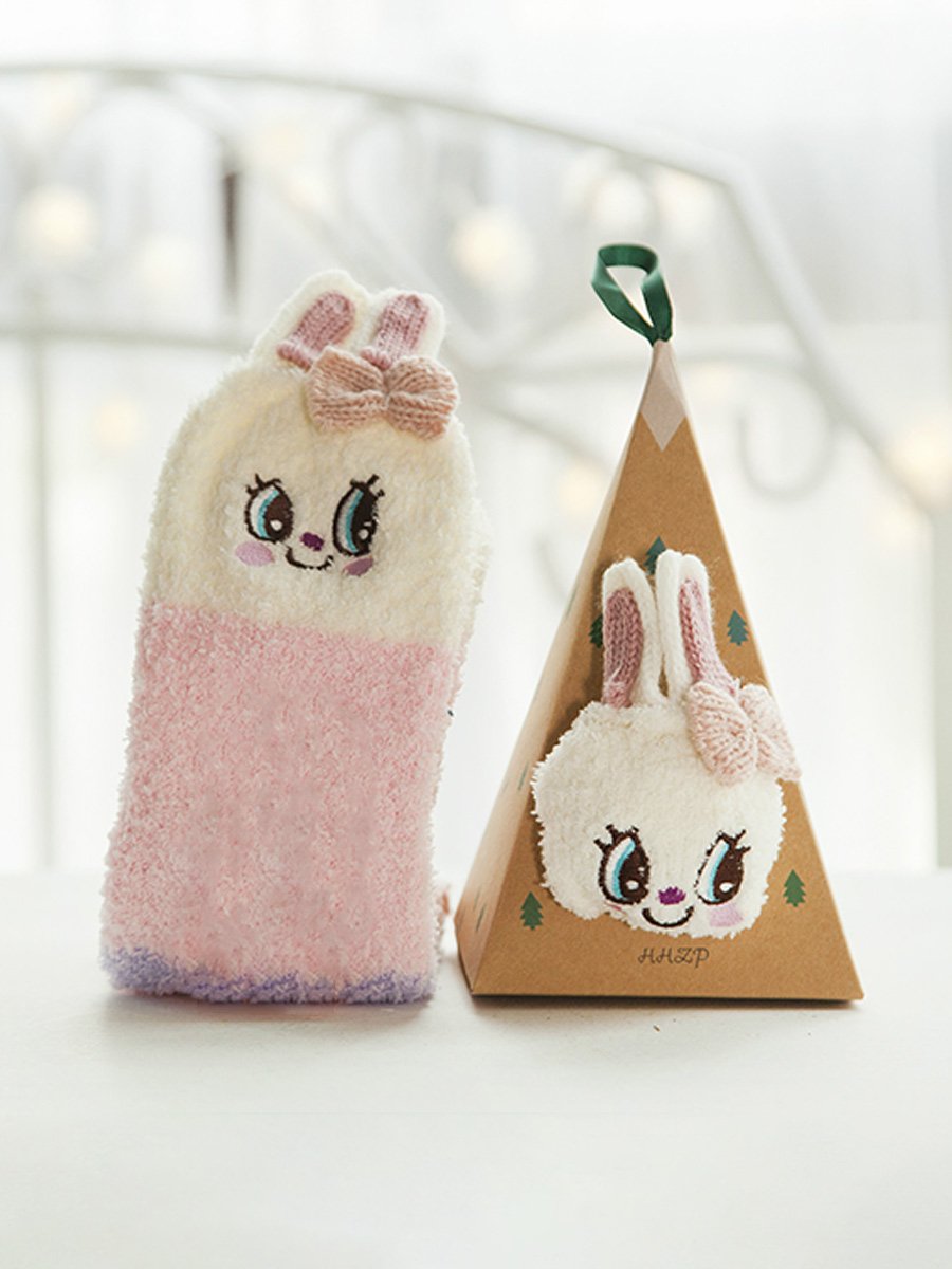 Women's Thick Coral Fleece 3D Christmas Socks