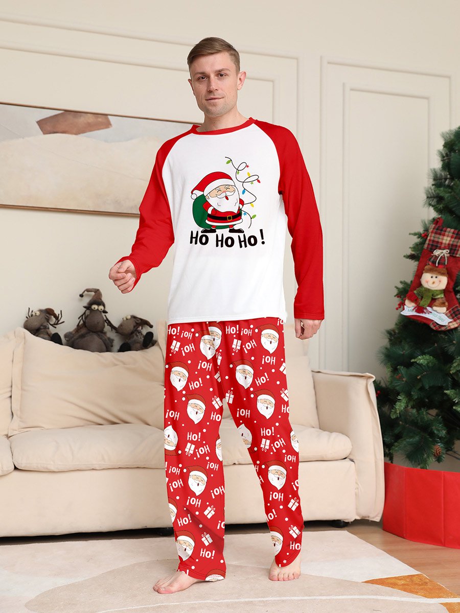 Santa Claus Alphabet Printed Family Homewear Set