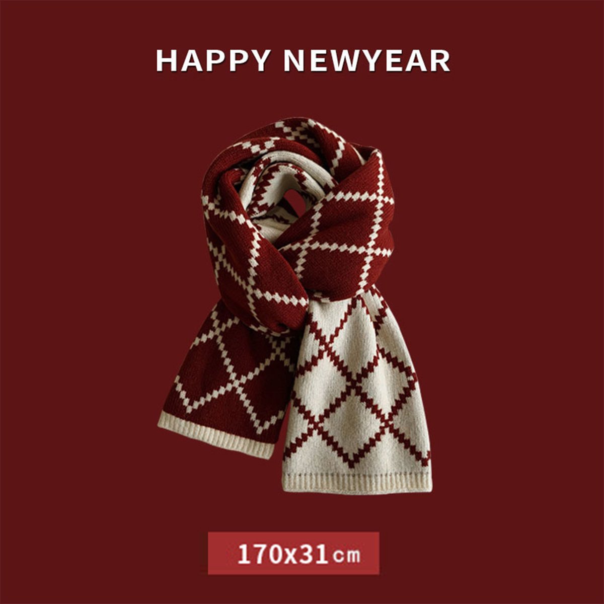 Christmas Ankola Red Scarf