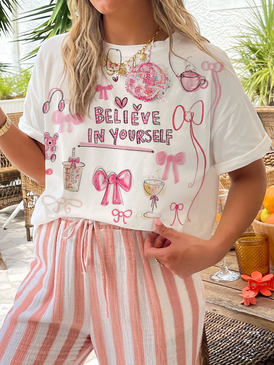 Women's Crew Neck Believe In Yourself Top