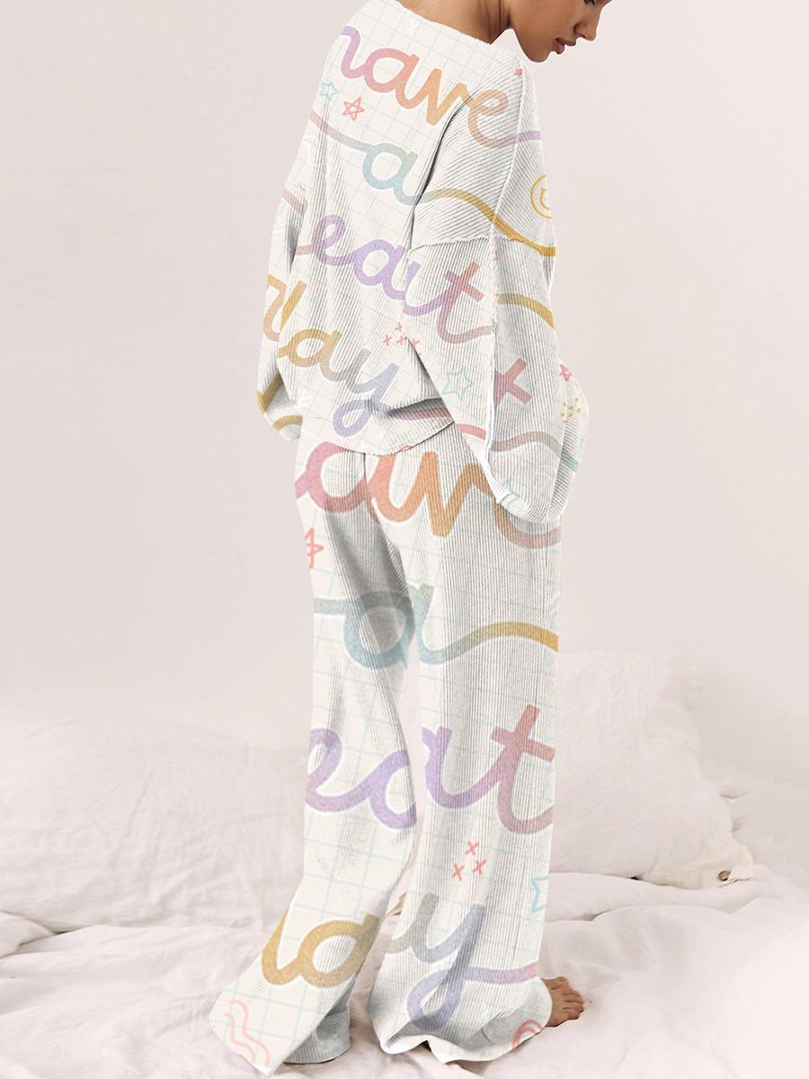 Women's Blessing Rainbow Color Loungewear Set