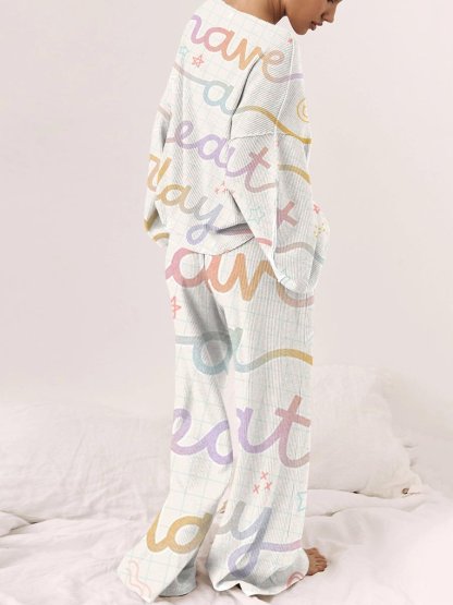 Women's Blessing Rainbow Color Loungewear Set