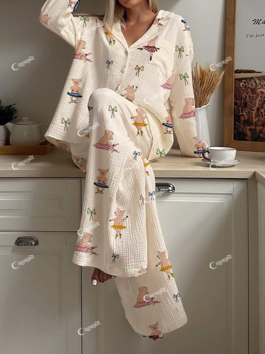 Women's Piggy Ballet Pajama Set