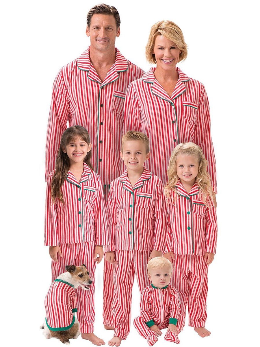 Christmas Striped Family Pajama Set