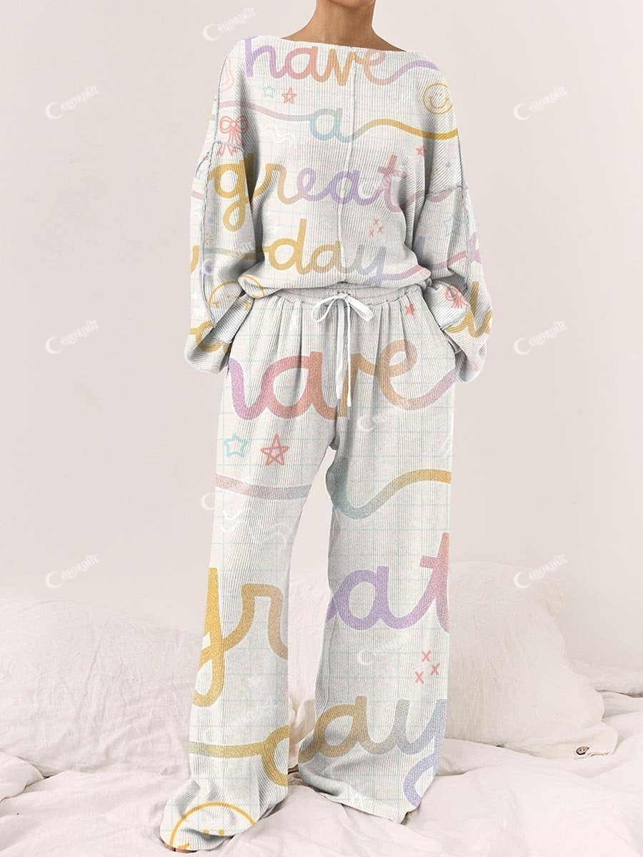 Women's Blessing Rainbow Color Loungewear Set
