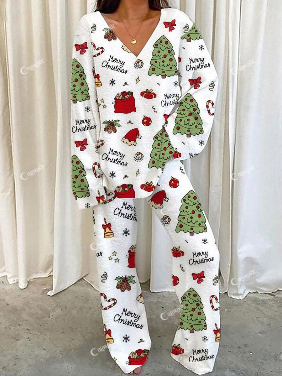 Merry Christmas Loungewear Set For Women