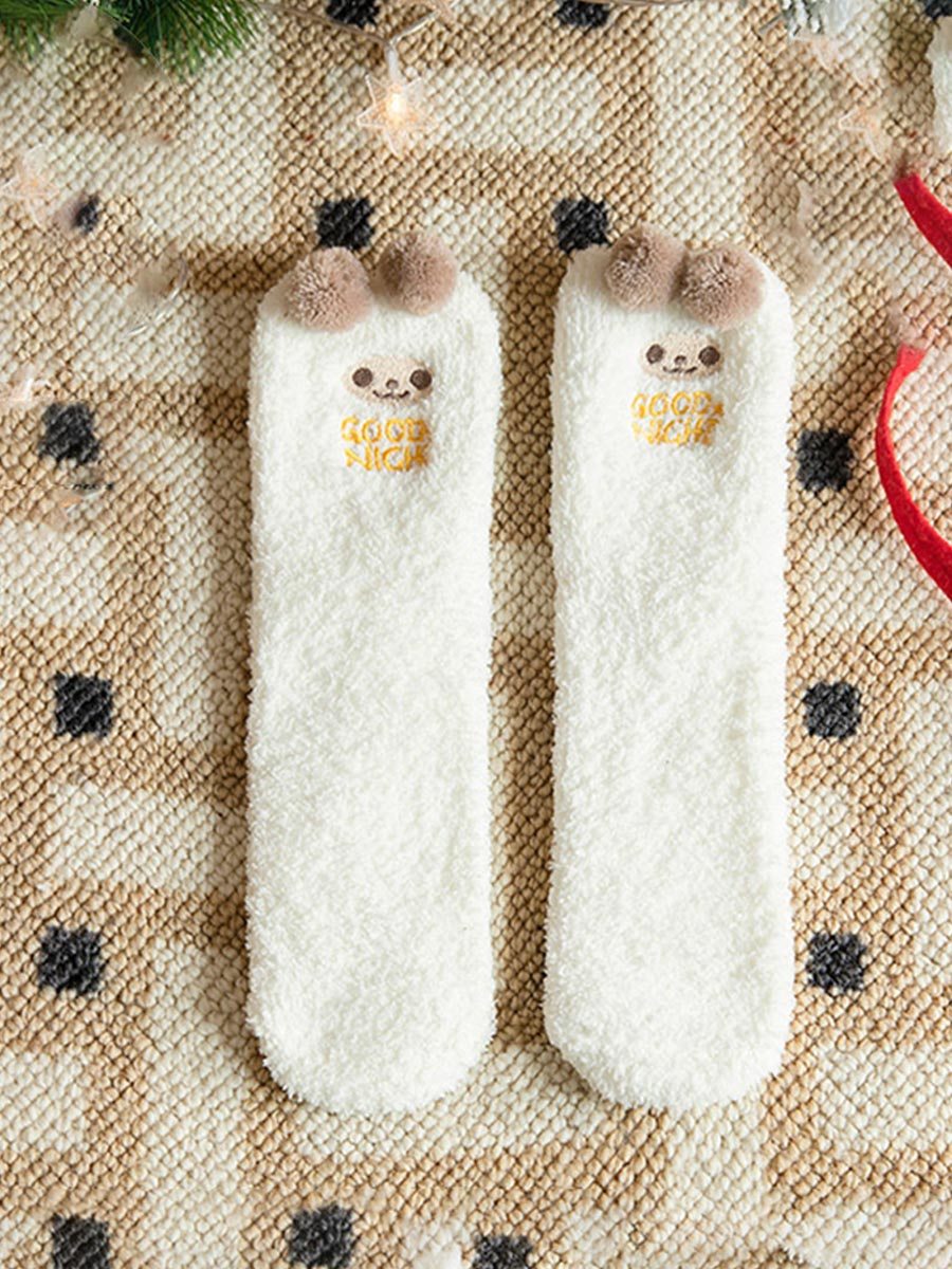 Coral Fleece Christmas Gift Christmas Animal Socks for Men and Women