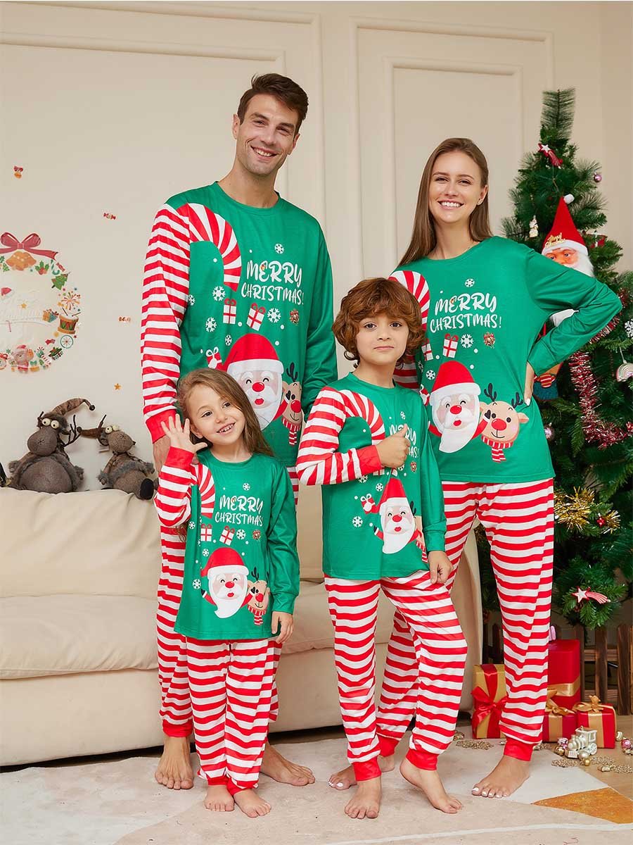 Homewear Set Santa Claus Letter Printed Parent-Child Christmas Pajamas