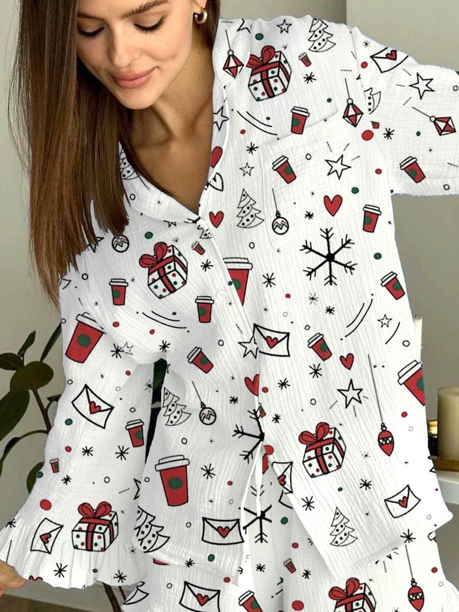 Women's Christmas Everything Printed Pajama Set