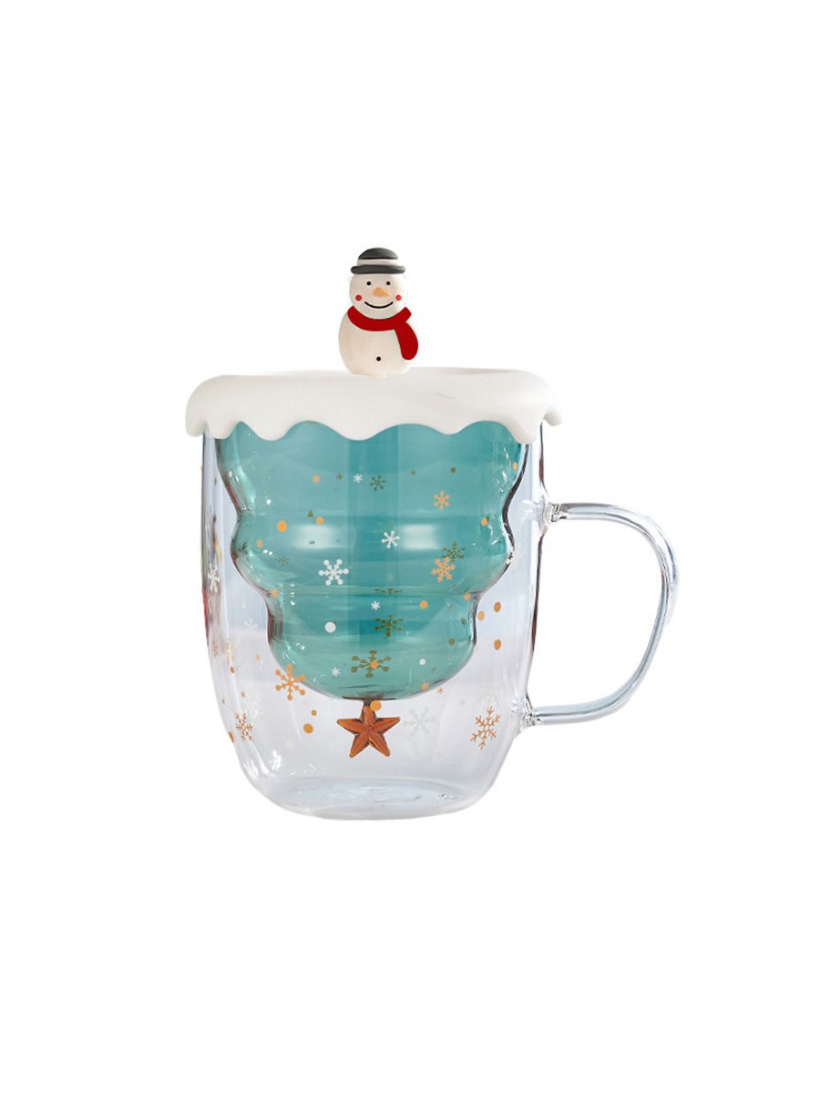 Creative Double Layer Christmas Gift Cup with Lid