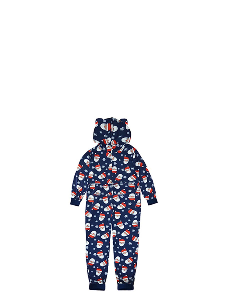 Santa Print Family Hooded Jumpsuit