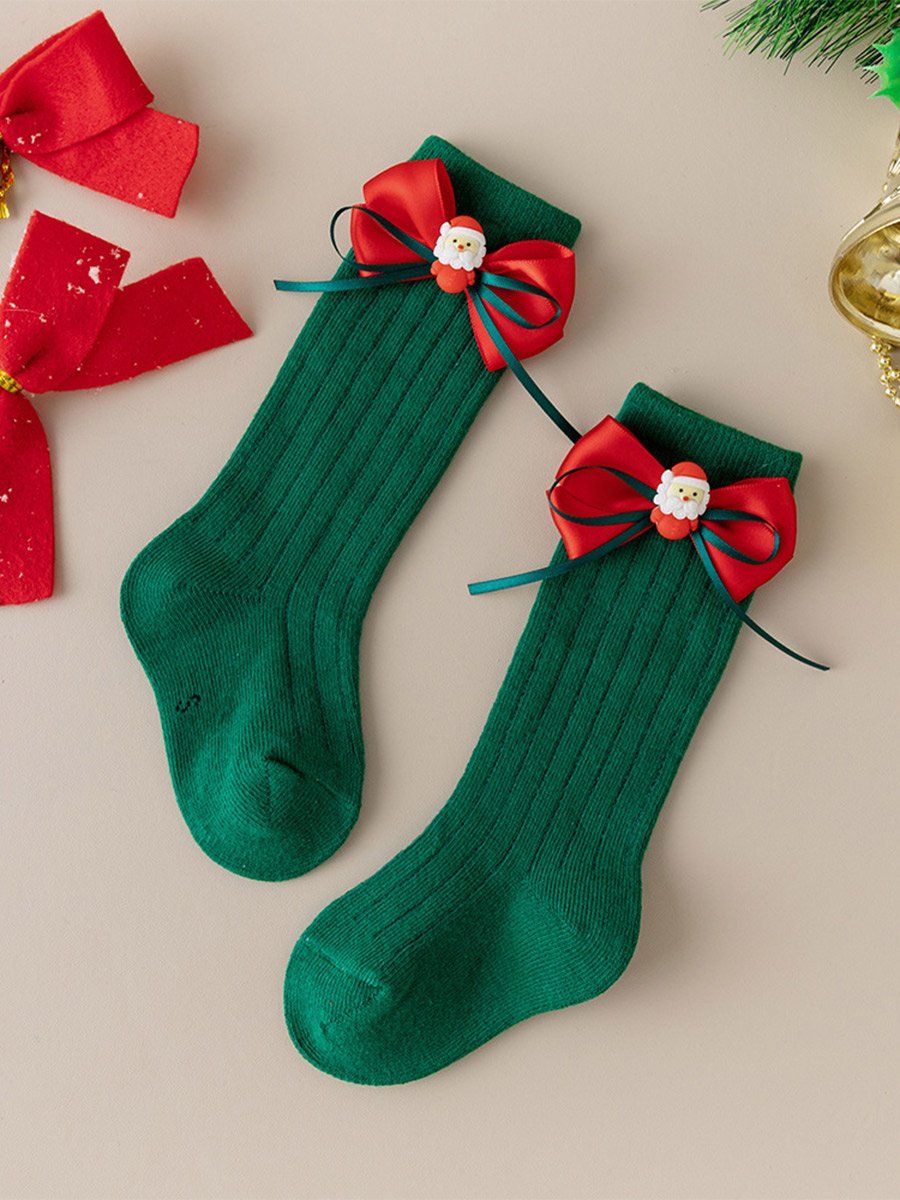 Children's Bow Christmas Stockings
