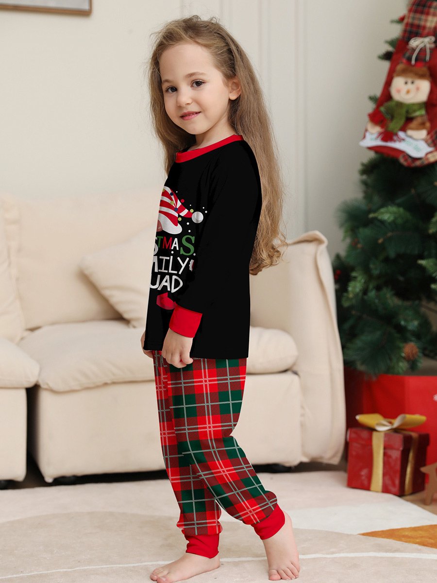 Christmas Snowflake Plaid Printed Family Homewear Set