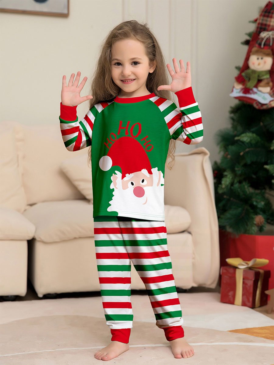 Homewear Set Santa Claus Striped Christmas Parent-Child Christmas Pajamas