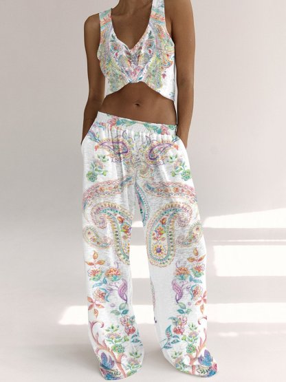 Women's Bohemian Vest Lounge Set