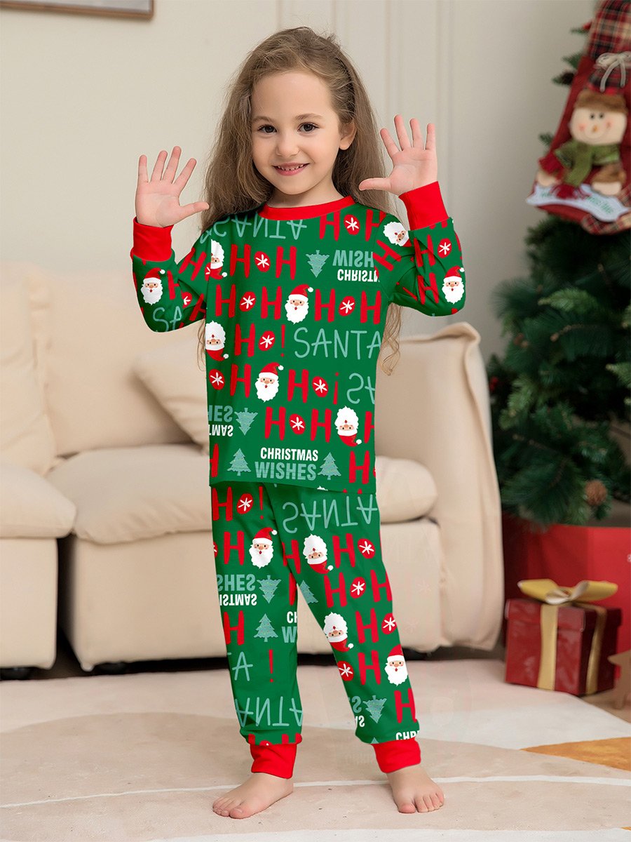 Christmas Letter Print Parent-Child Set