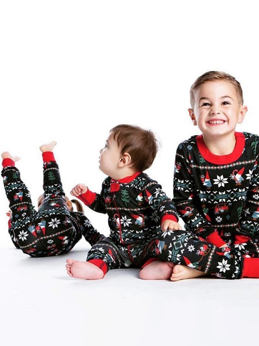 Christmas Snowflake Print Family Lounge Suit