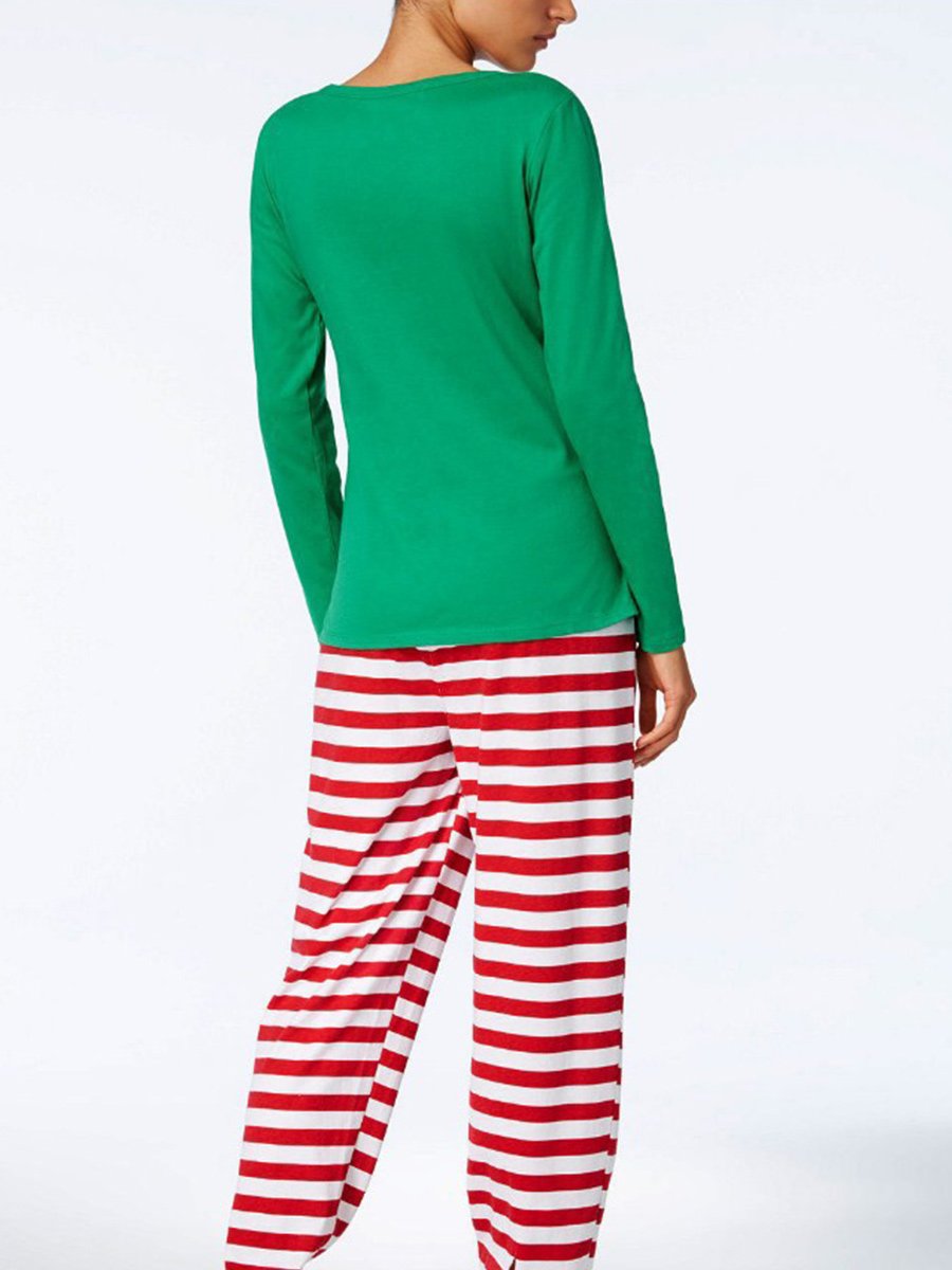 Christmas Hat Stripe Print Family Set