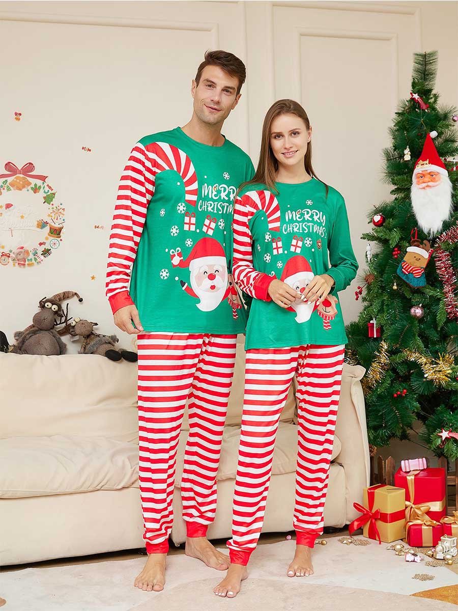 Homewear Set Santa Claus Letter Printed Parent-Child Christmas Pajamas