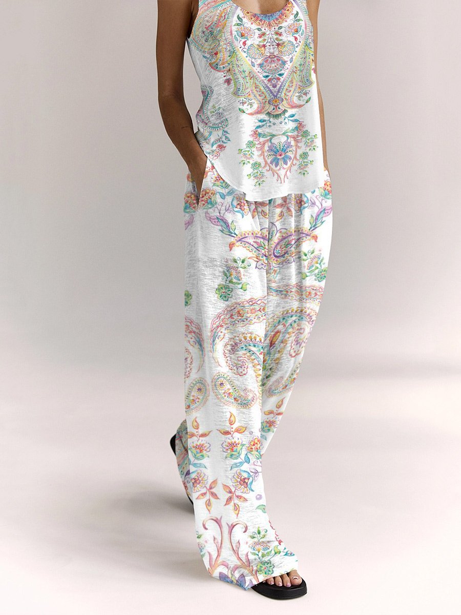 Women's Bohemian Vest Lounge Set