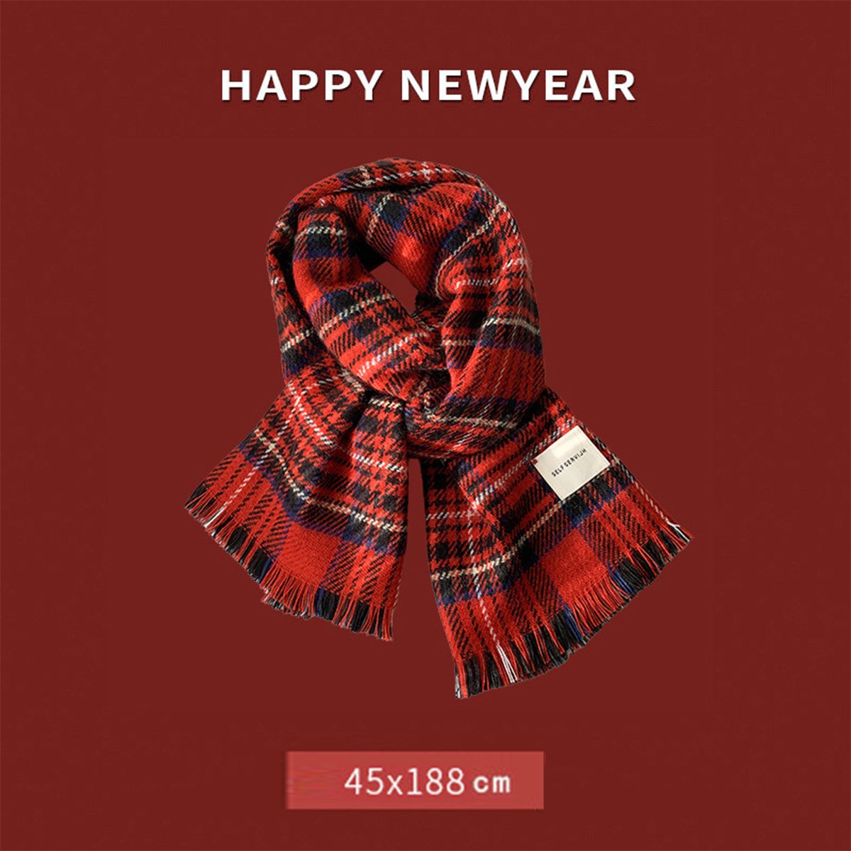 Christmas Ankola Red Scarf